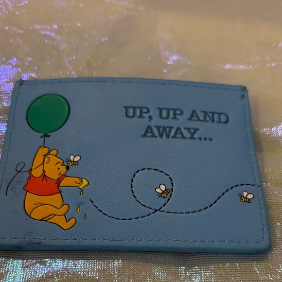 Danielle Nicole Handbags - Disney Danielle Nicole Blue Card Holder with Winnie the Pooh Design
